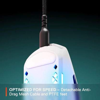 SteelSeries Aerox 3 - Holey RGB Gaming Mouse - Ultralekka, wodoodporna konstrukcja - Optyczny czujnik TrueMove Core o rozdzielczości 8500 DPI
